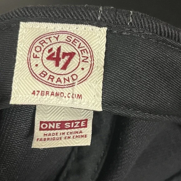 Cincinnati Reds '47 Brand Adult Adjustable MLB Black Red Cap Hat - Picture 7 of 10